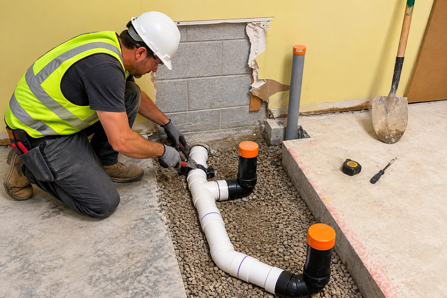 Plumbing infrastructure installation